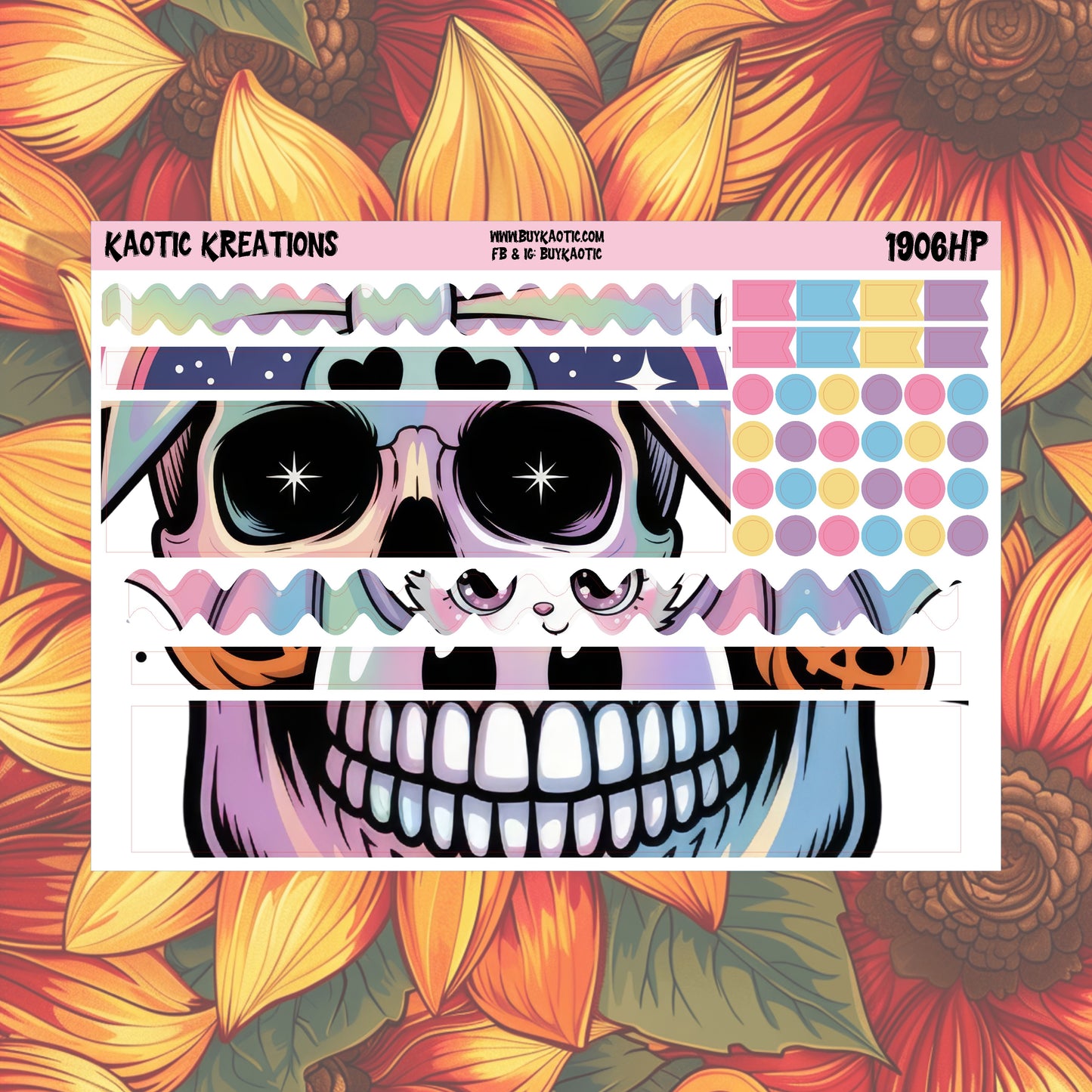 Holo Halloween Washi Planner Stickers