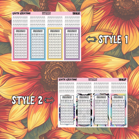 Holo Halloween Hydration Planner Stickers