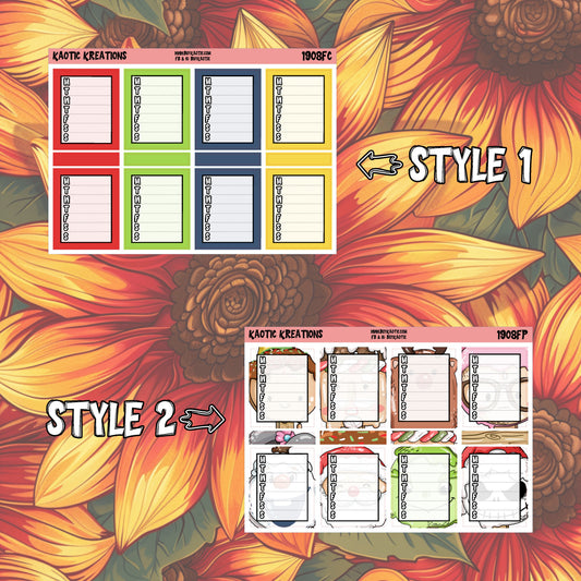 Warm Wishes Full Box Tracker Planner Stickers