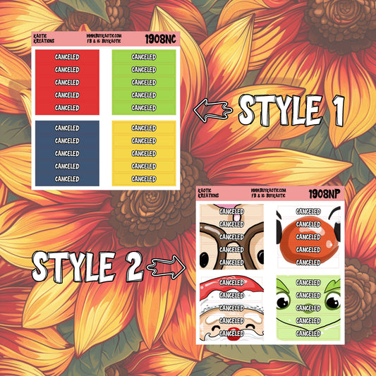 Warm Wishes Canceled Header Planner Stickers