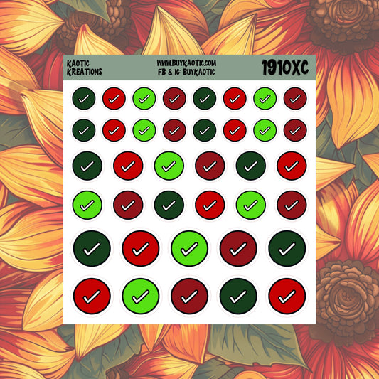 Tree Cakes Checkmark/X Planner Stickers