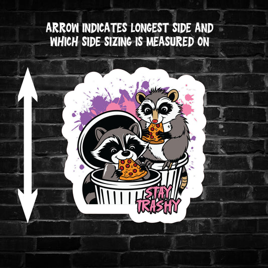 Stay Trashy Raccoon Sticker