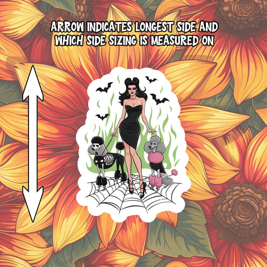 Vintage Pinup Halloween Sticker