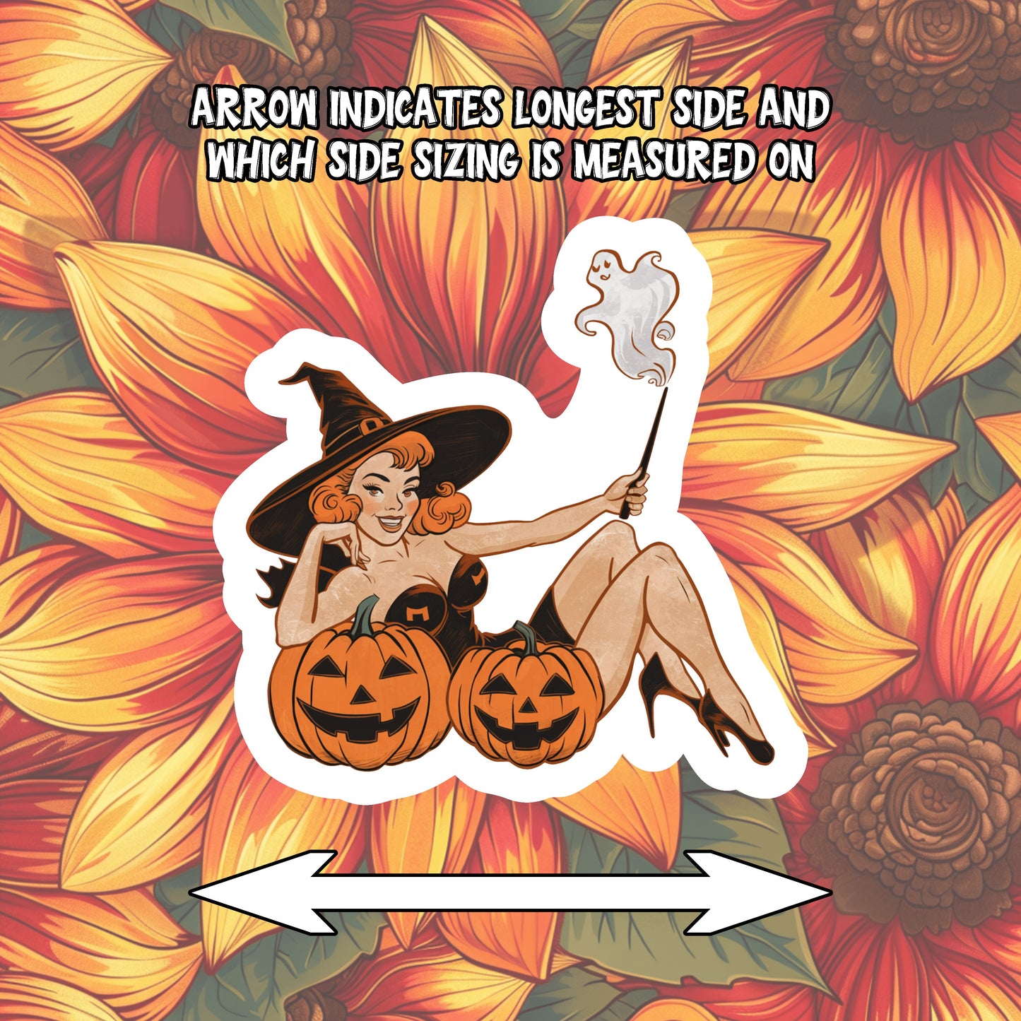 Vintage Pinup Halloween Sticker