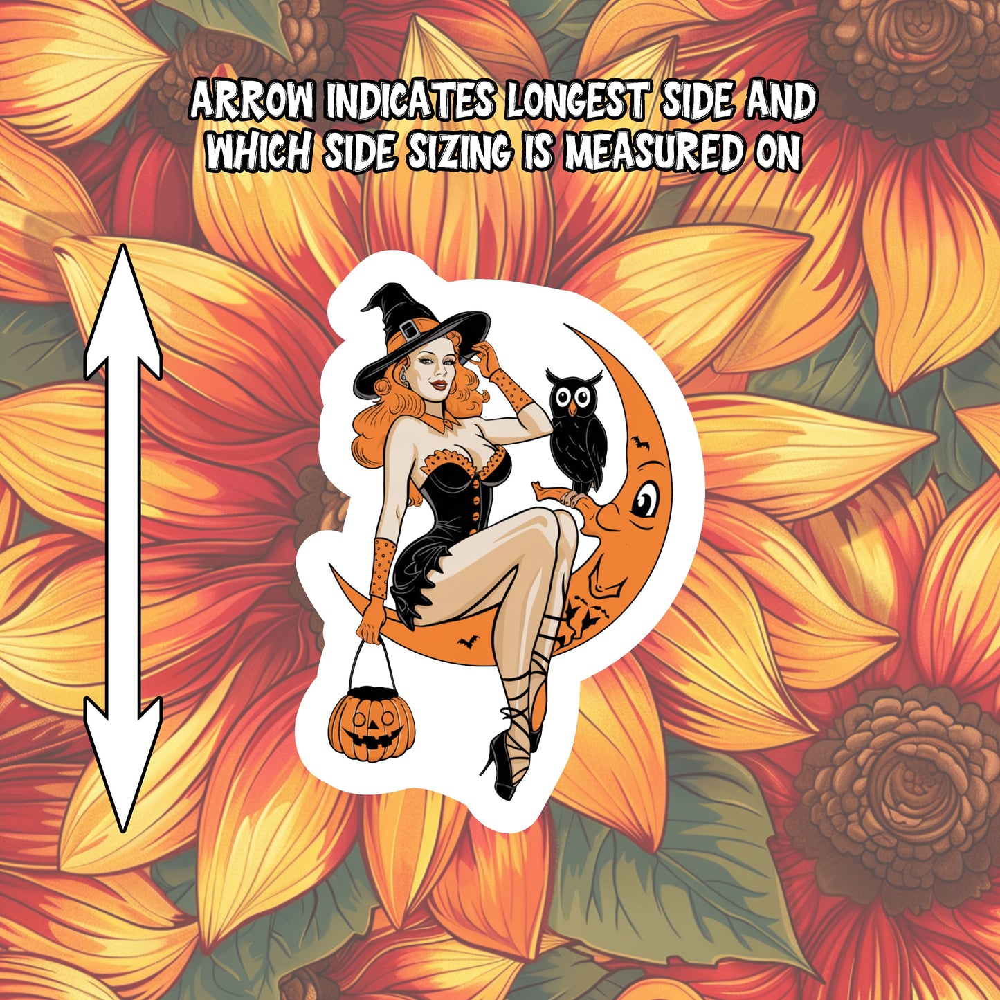 Vintage Pinup Halloween Sticker