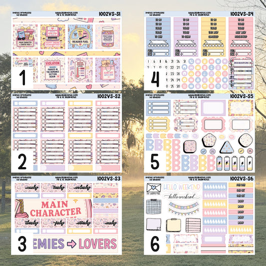 Fictional Boyfriend Vertical Small Weekly Sticker Kit