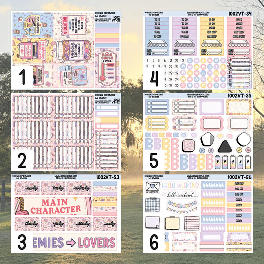 Fictional Boyfriend Vertical Tall Weekly Sticker Kit