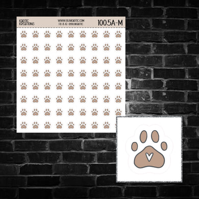 Paw Print Icon Sticker Sheet