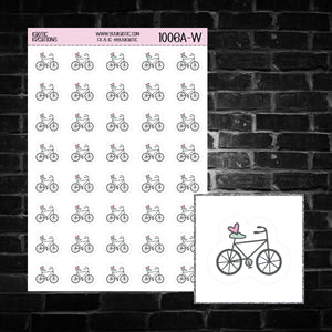 Bicycle Icon Sticker Sheet