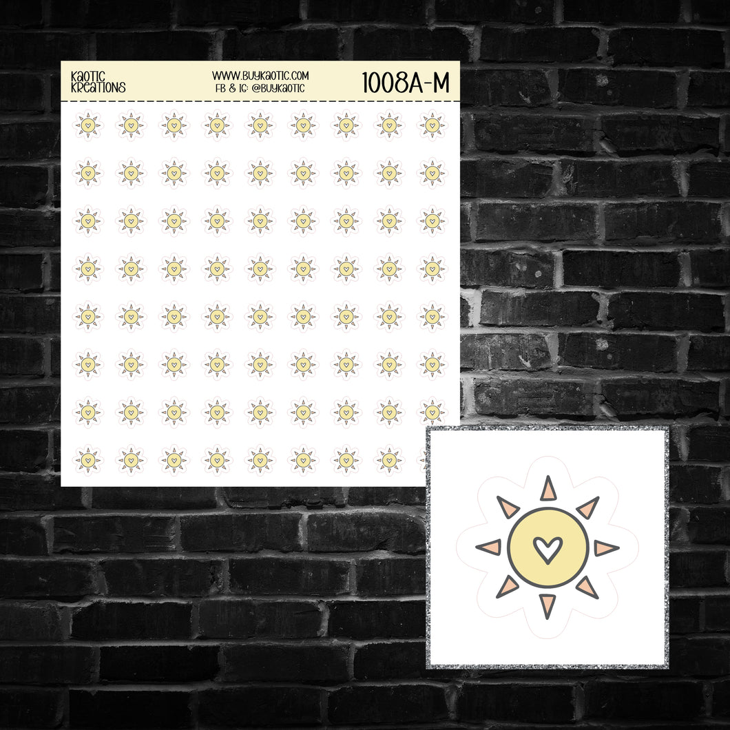 Sunny Day Icon Sticker Sheet