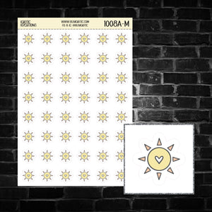 Sunny Day Icon Sticker Sheet