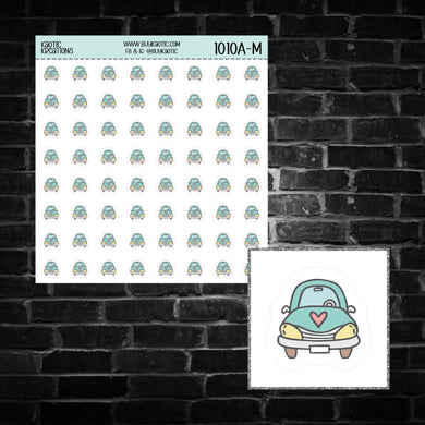 Car Icon Sticker Sheet