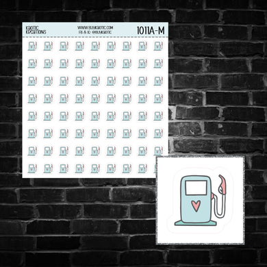 Gas Pump Icon Sticker Sheet