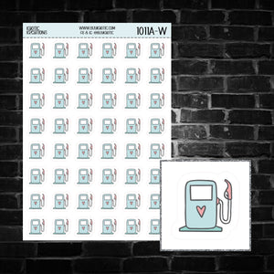 Gas Pump Icon Sticker Sheet