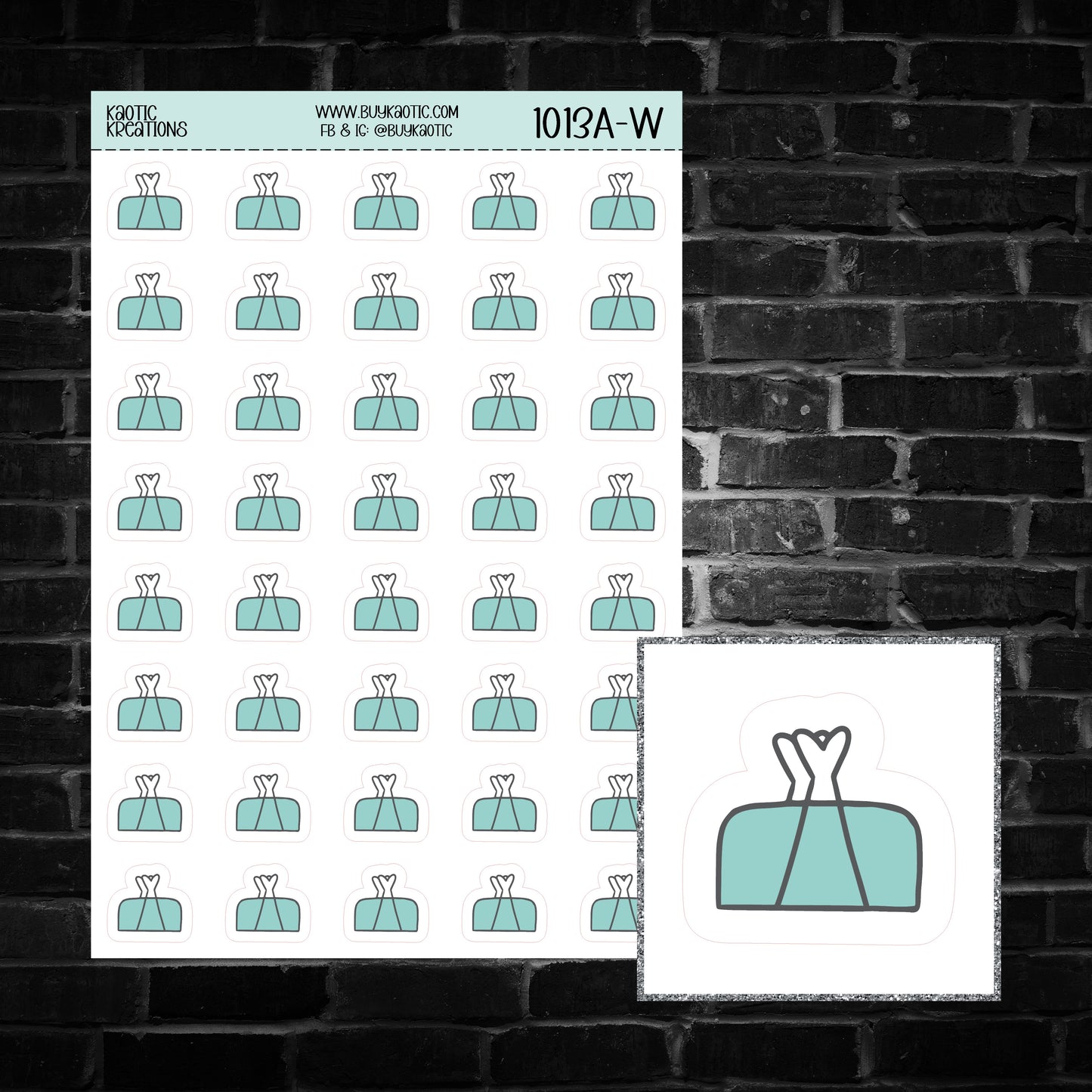 Binder Clip Icon Sticker Sheet