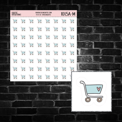 Shopping Cart Icon Sticker Sheet