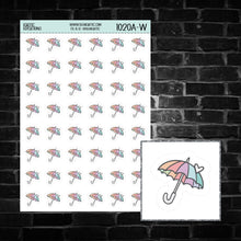 Load image into Gallery viewer, Umbrella Icon Sticker Sheet