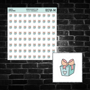 Gift Box Icon Sticker Sheet