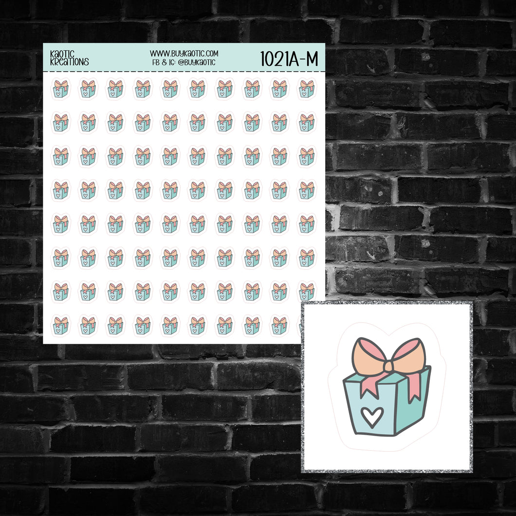 Gift Box Icon Sticker Sheet