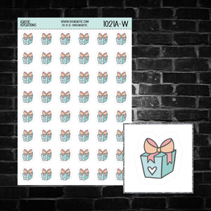 Gift Box Icon Sticker Sheet