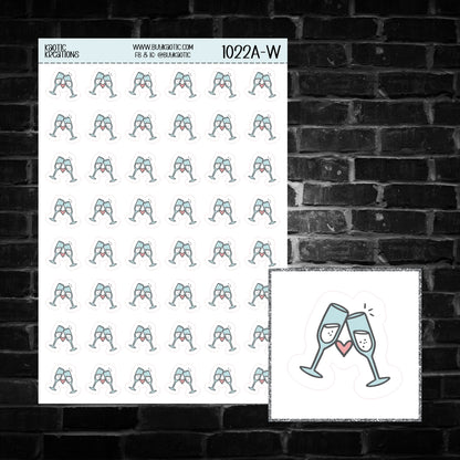 Toasting Icon Sticker Sheet