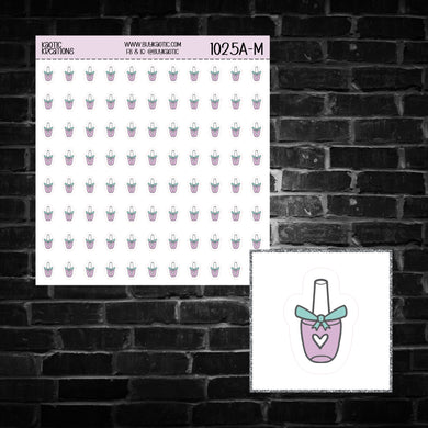 Nail Polish Icon Sticker Sheet