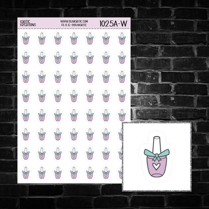 Nail Polish Icon Sticker Sheet