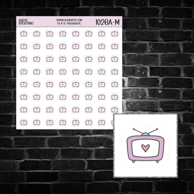 TV Icon Sticker Sheet