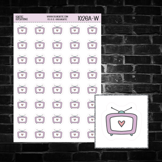 TV Icon Sticker Sheet