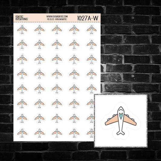Plane Icon Sticker Sheet