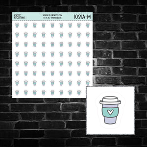 Coffee Cup Sticker Sheet