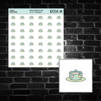 Teacup Icon Sticker Sheet