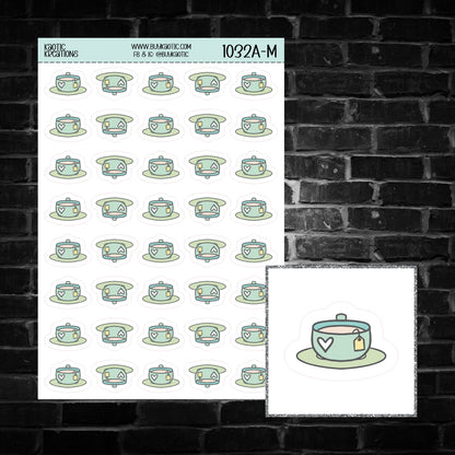 Teacup Icon Sticker Sheet