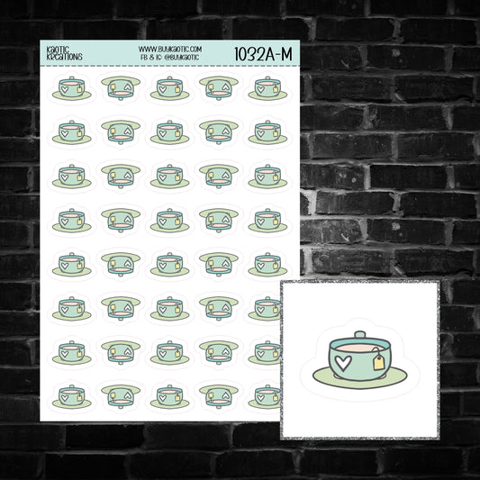 Teacup Icon Sticker Sheet