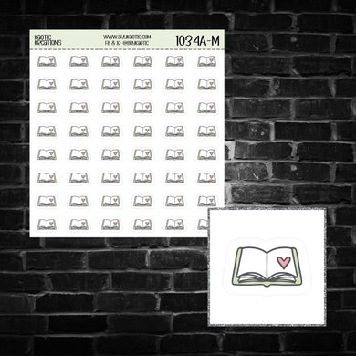 Book Icon Sticker Sheet