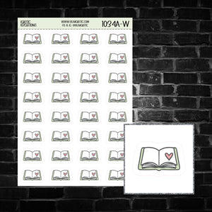 Book Icon Sticker Sheet