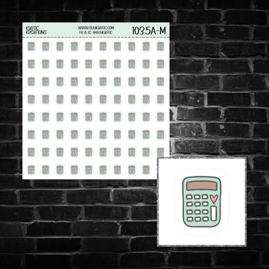 Calculator Icon Sticker Sheet