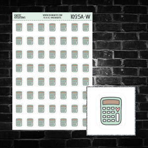 Calculator Icon Sticker Sheet