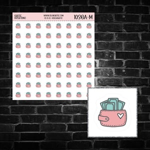 Wallet Icon Sticker Sheet