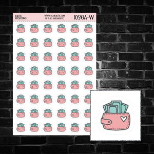 Wallet Icon Sticker Sheet