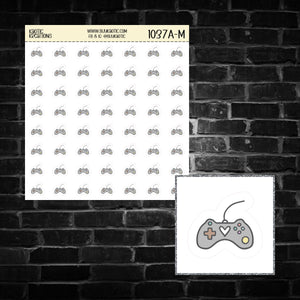 Game Controller Icon Sticker Sheet