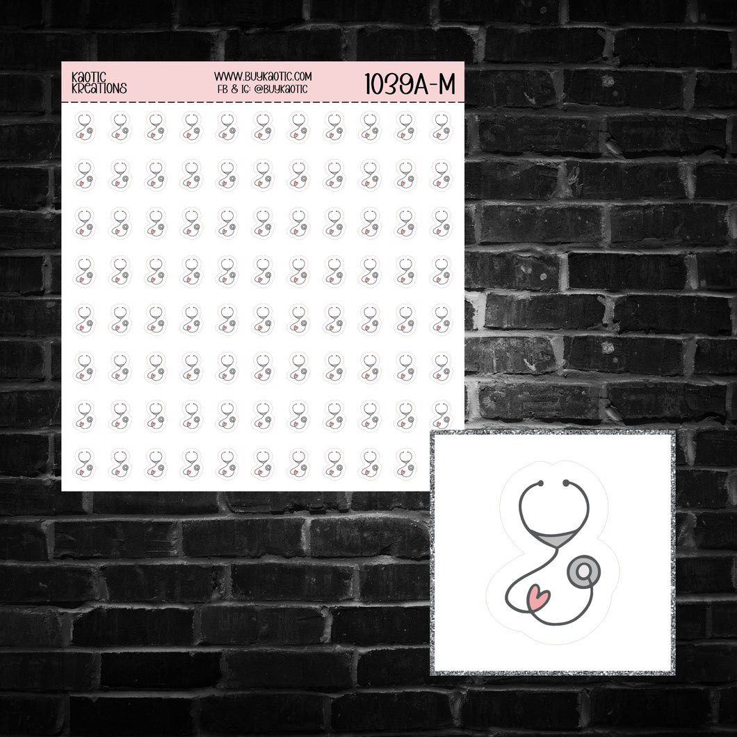 Stethoscope Icon Sticker Sheet