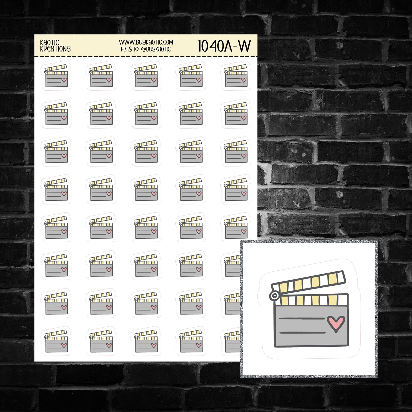 Show Time Icon Sticker Sheet