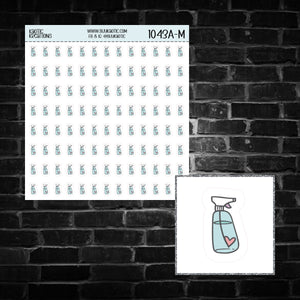 Spray Bottle Icon Sticker Sheet