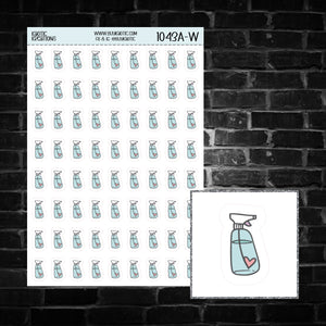 Spray Bottle Icon Sticker Sheet