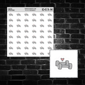 Weights Icon Sticker Sheet