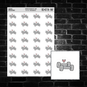 Weights Icon Sticker Sheet