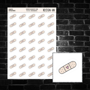 Band Aid Icon Sticker Sheet