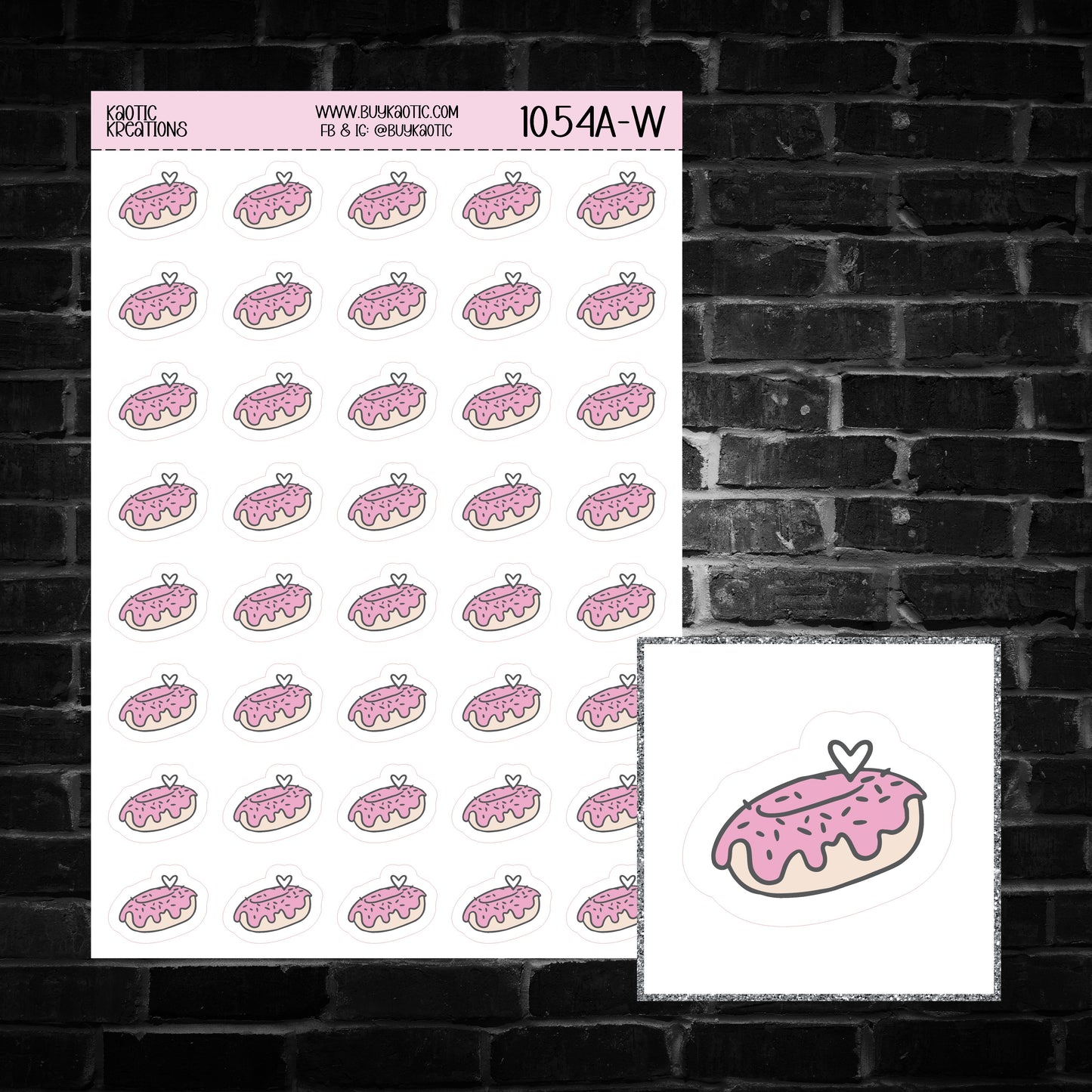 Donut Icon Sticker Sheet