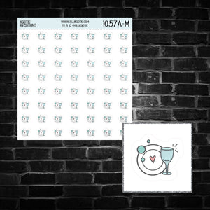 Dishware Icon Sticker Sheet